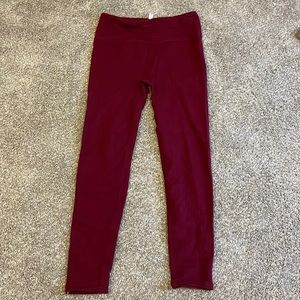 Maroon Ribbed Fabletics Leggings